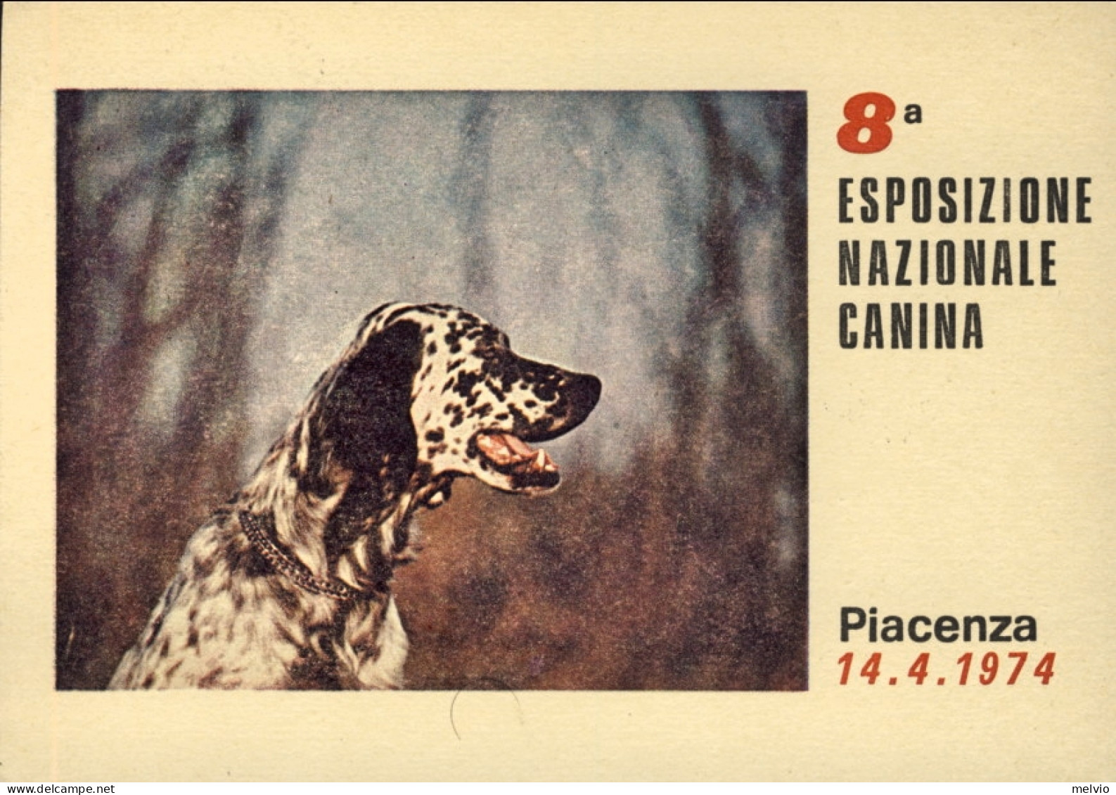 1974-Piacenza 8 Esposizione Nazionale Canina Su Cartolina A Tariffa Ridotta (num - Postwaardestukken
