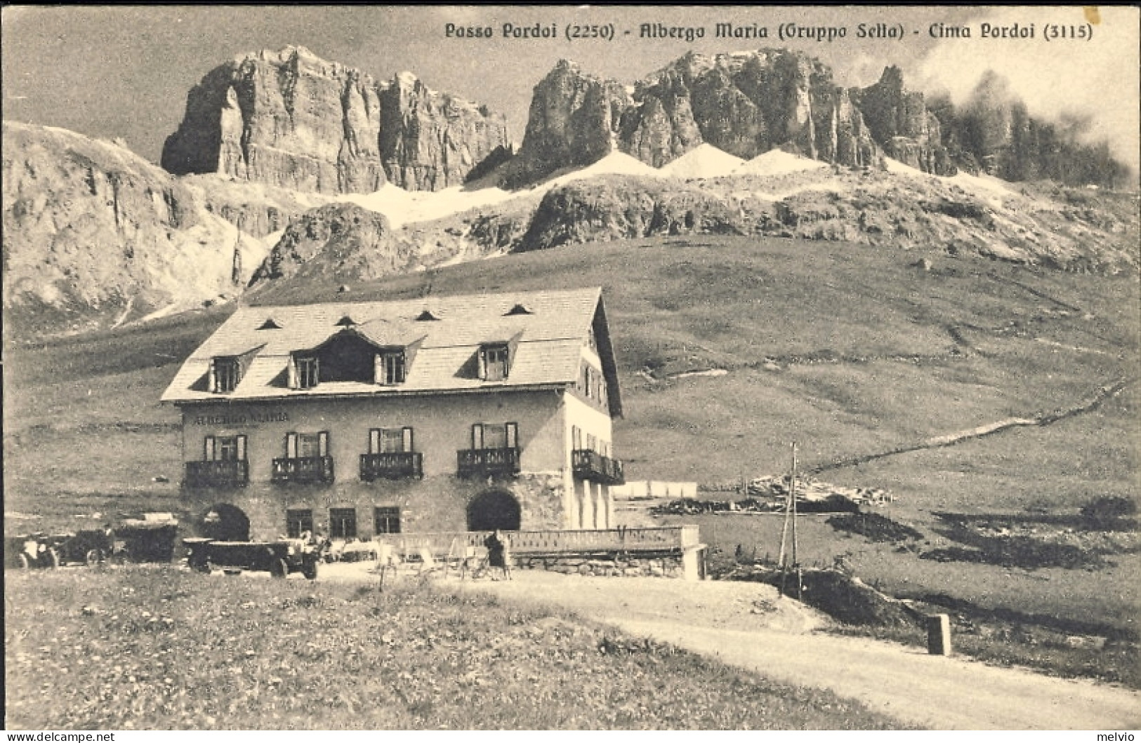 1940circa-Passo Pordoi Albergo Maria (Trento) - Trento