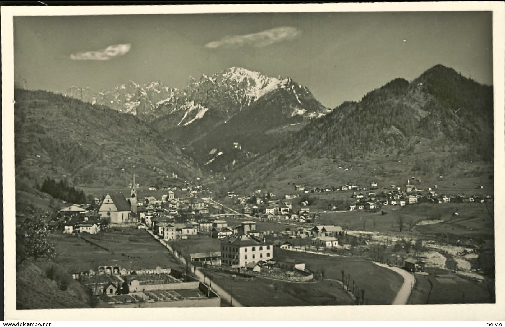 1940-circa-veduta Generale Della Vallata Di Primiero E Transacqua Con Il Gruppo  - Trento