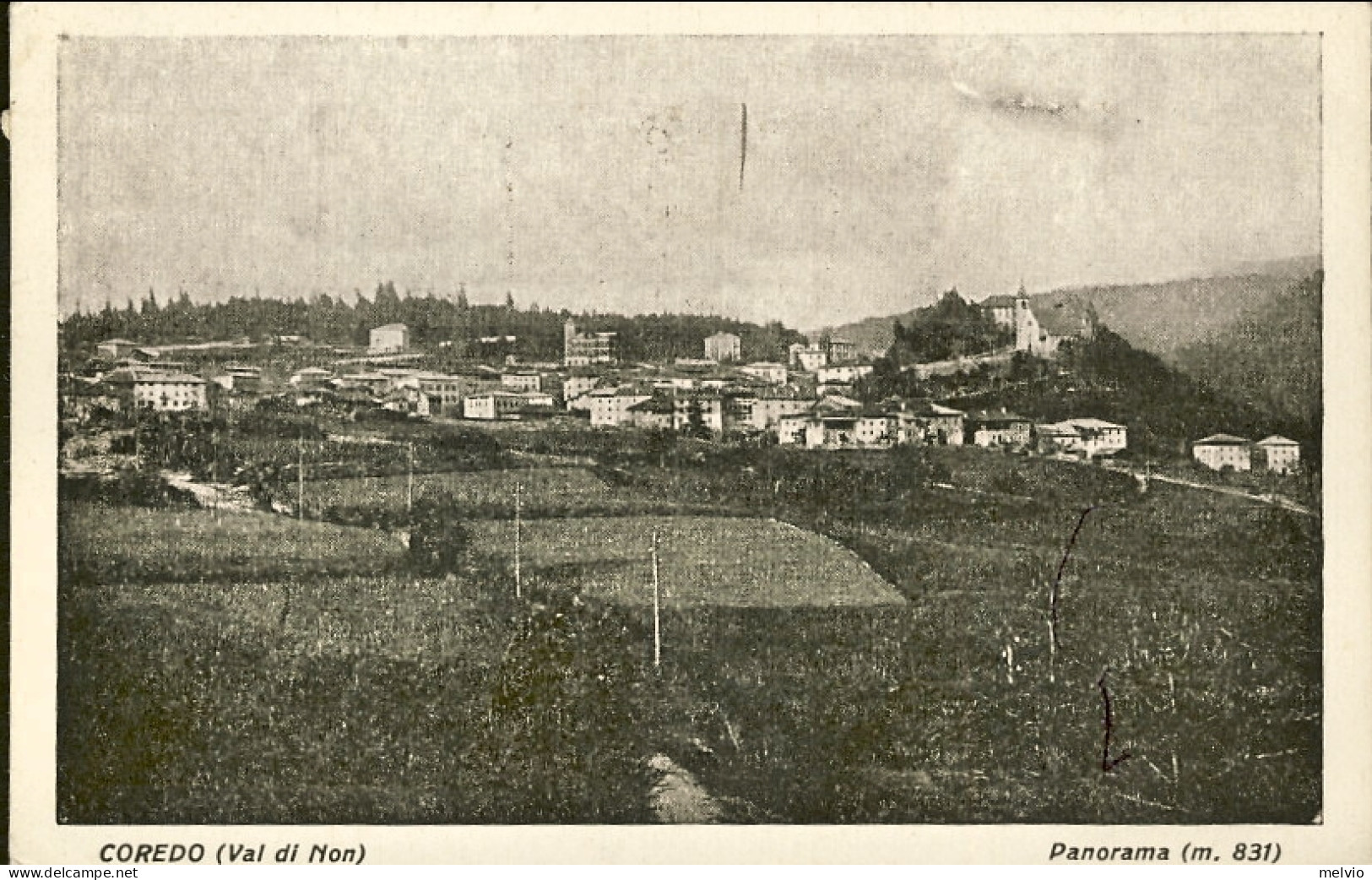 1941-Coredo Val Di Non (Trento) Panorama Cartolina Viaggiata - Trento