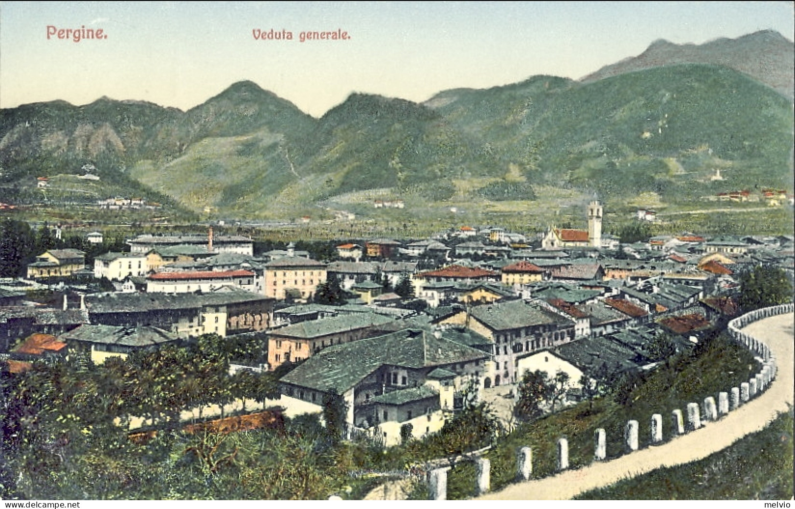 1920-circa-Pergine Veduta Generale (Trento) - Trento