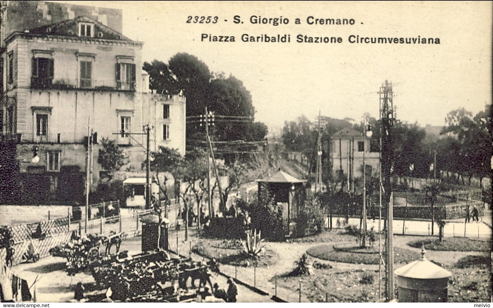 1920circa-San Giorgio A Cremano Piazza Garibaldi E Stazione Circumvesuviana (Nap - San Giorgio