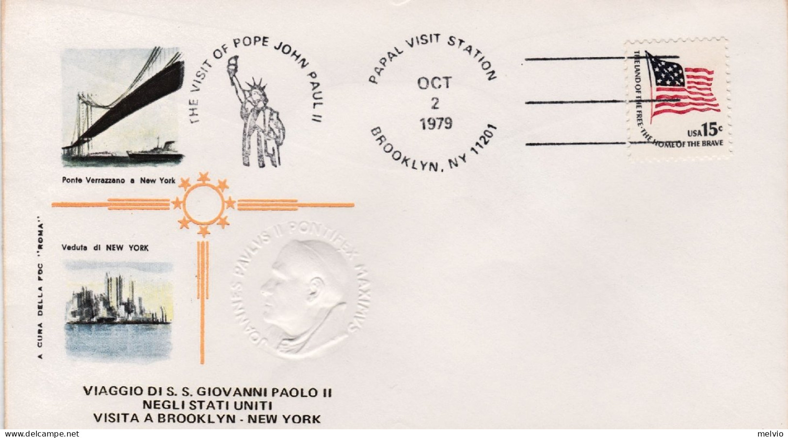 1979-U.S.A. Visita A Brooklin Di S.S. Giovanni Paolo II^del 2 Ottobre - Andere & Zonder Classificatie