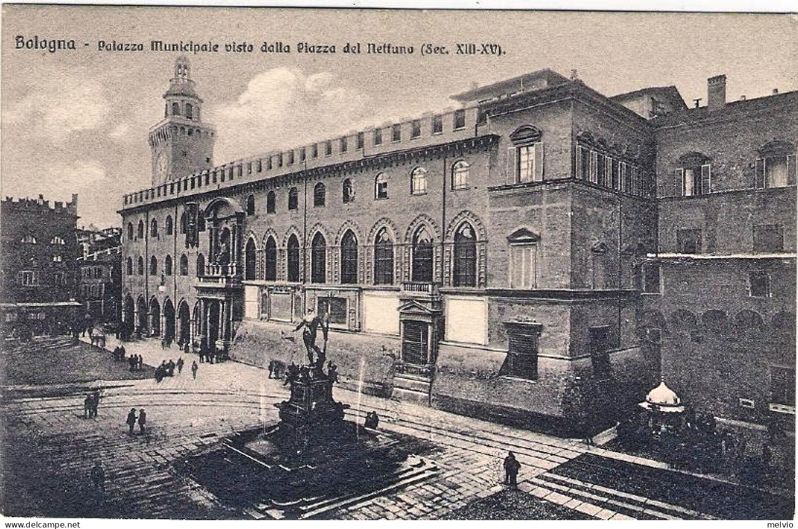 1930ca.-"Bologna-palazzo Municipale Visto Dalla Piazza Del Nettuno (secolo VIII- - Bologna