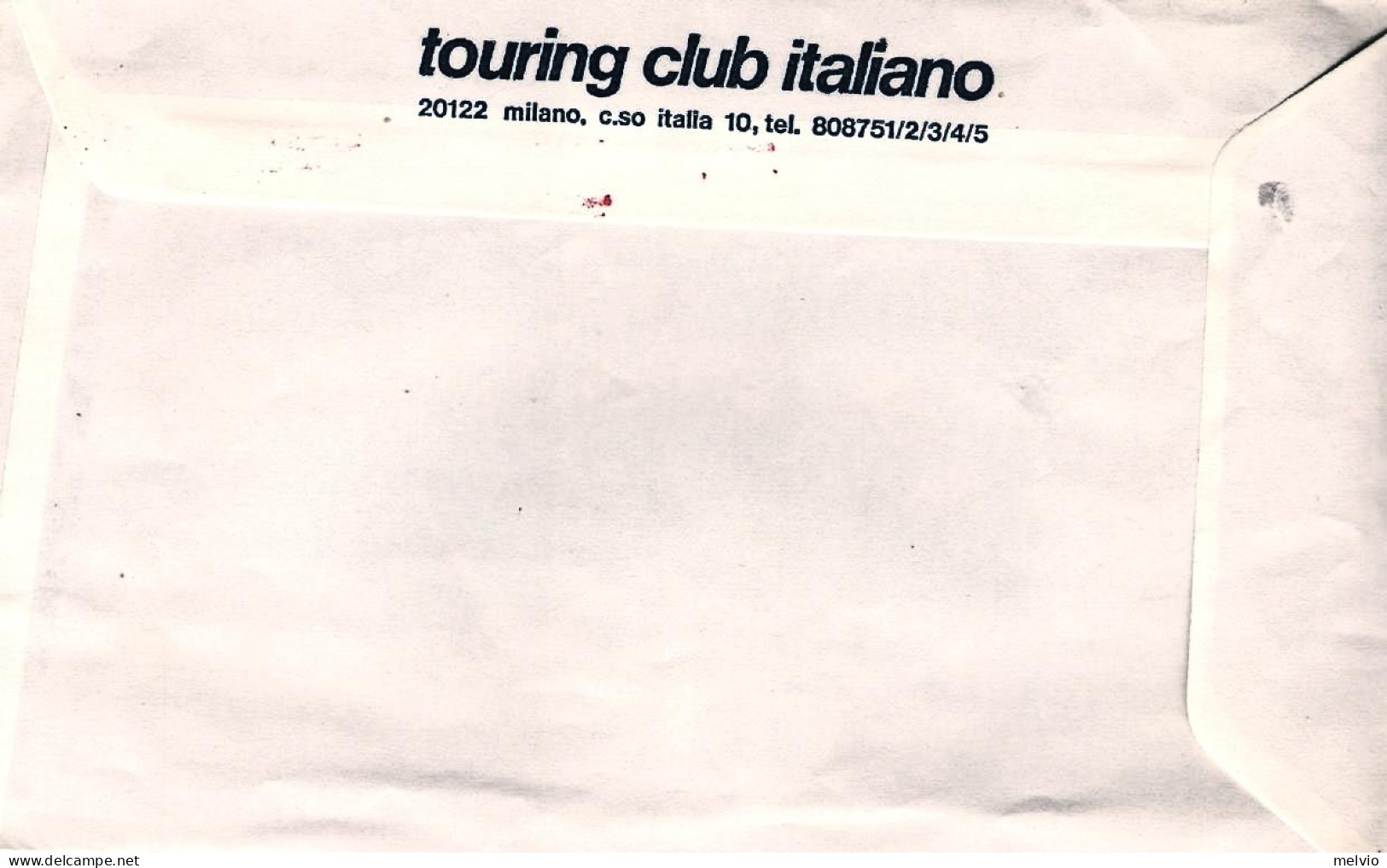 1977-busta A Sacchetto Con Affrancatura Meccanica Rossa Da L.70 Del Touring Club - Maschinenstempel (EMA)