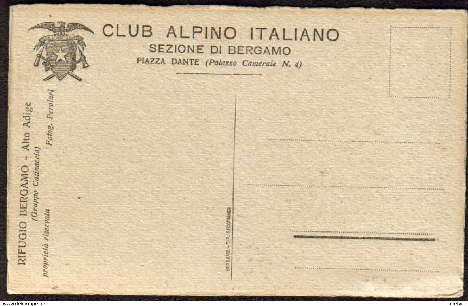 1930circa-"Alto Adige (gruppo Catinaccio) Rifugio Bergamo"del Club Alpino Italia - Bergamo