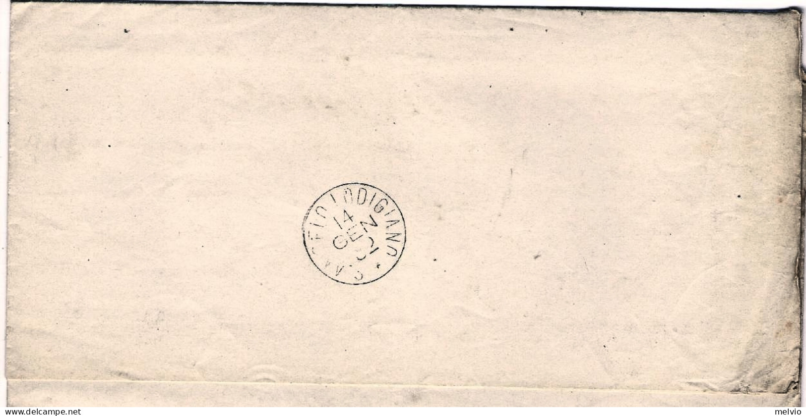 1882-stampato Affrancato Coppia 5c.annullo A Cannocchiale "Pavia" - Storia Postale