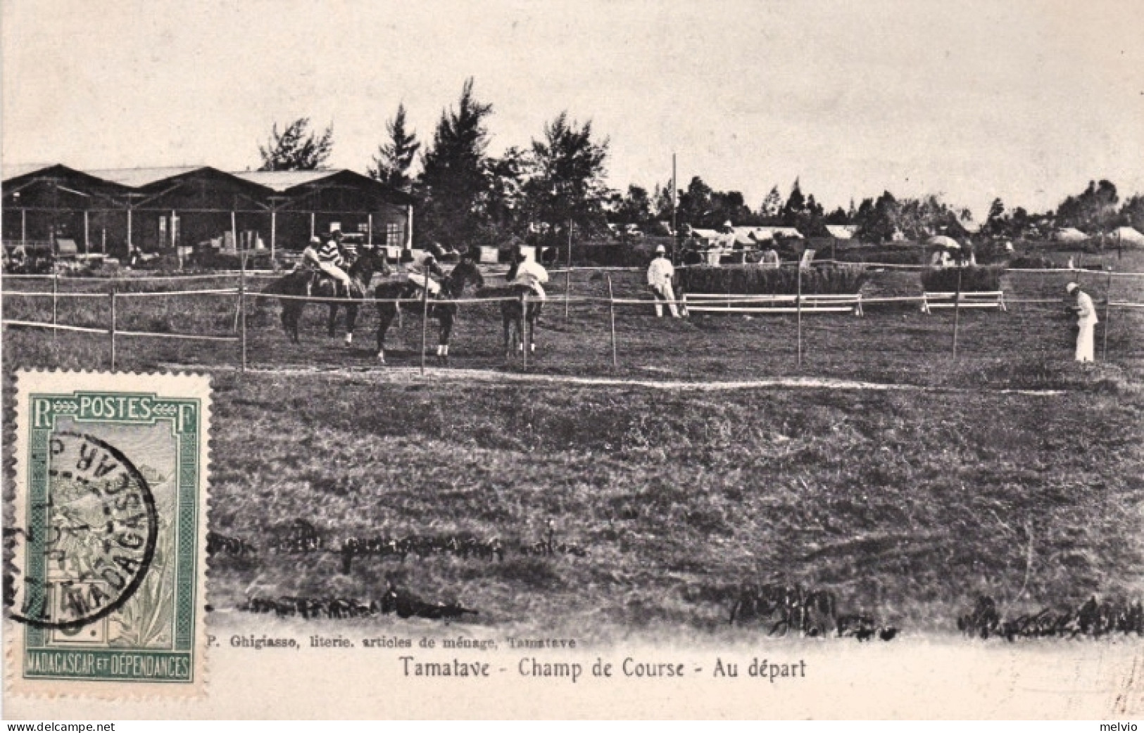 1911-Madagascar Tamalave Champ De Course Au Depart, Ghigiasso, Literie, Articles - Madagascar