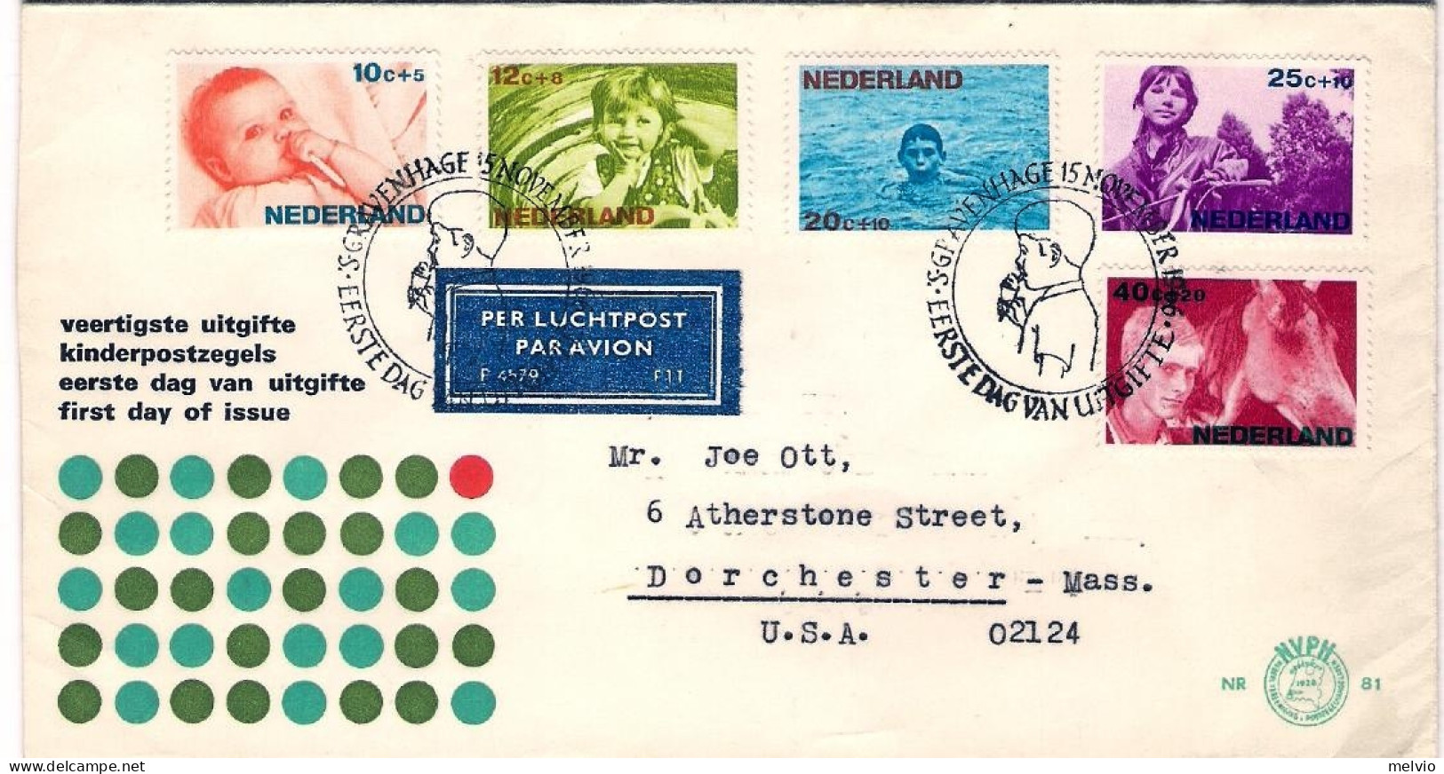 1966-Holland Nederland Olanda S.5v."Bimbi Nelle Varie Eta'"su Fdc Illustrata - FDC