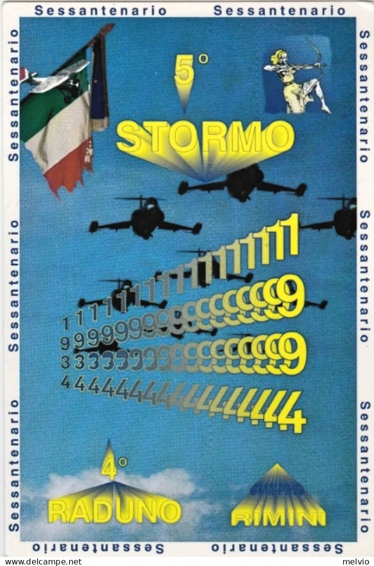 1994-Italia Volo Celebrativo F 104 Rimini Ciampino Del 17 Aprile - Poste Aérienne