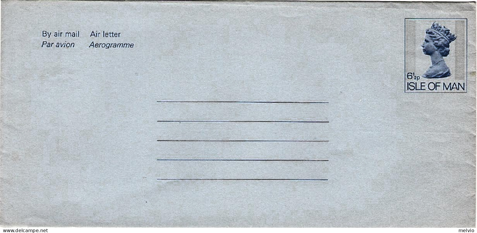 1973-Isola Di Man Biglietto Postale Nuovo 6,5 P."regina Elisabetta" - Man (Ile De)