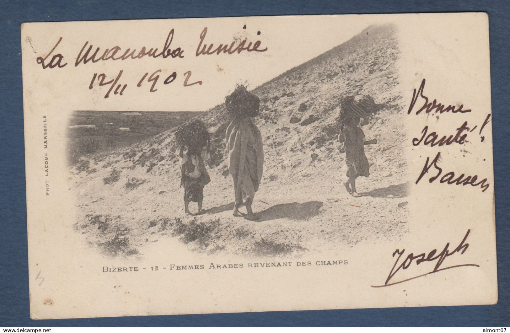 Carte Avec Cachet  MANOUBA  REGENCE DE TUNIS  1902 - Cartas & Documentos