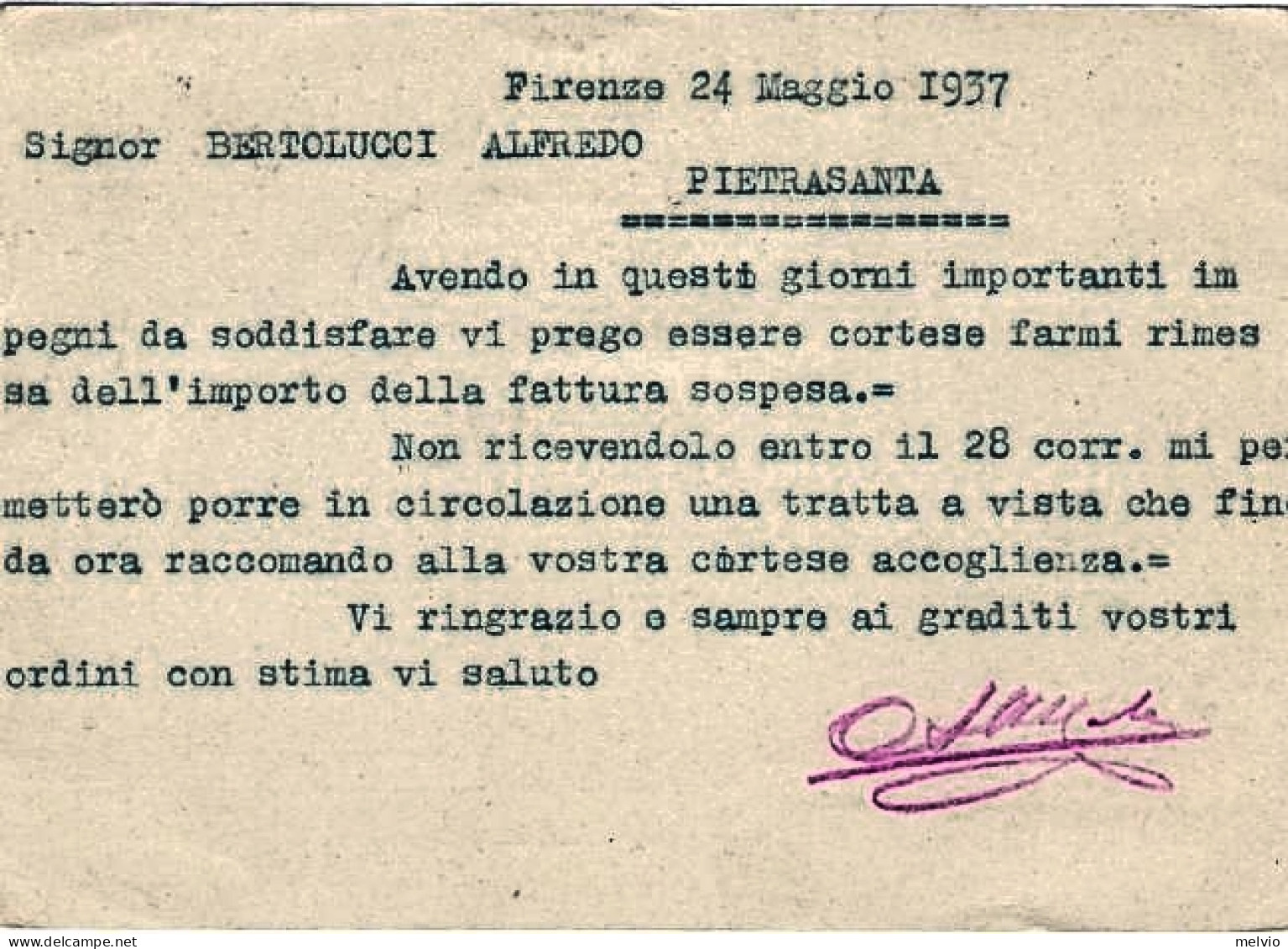 1937-cartolina Postale 30c. Imperiale Con Annullo Meccanico Citta' Di Firenze Ma - Ganzsachen
