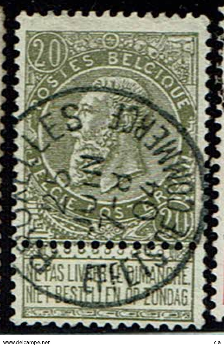 59 Obl  BXL (Effet De Commerce) - 1893-1900 Thin Beard