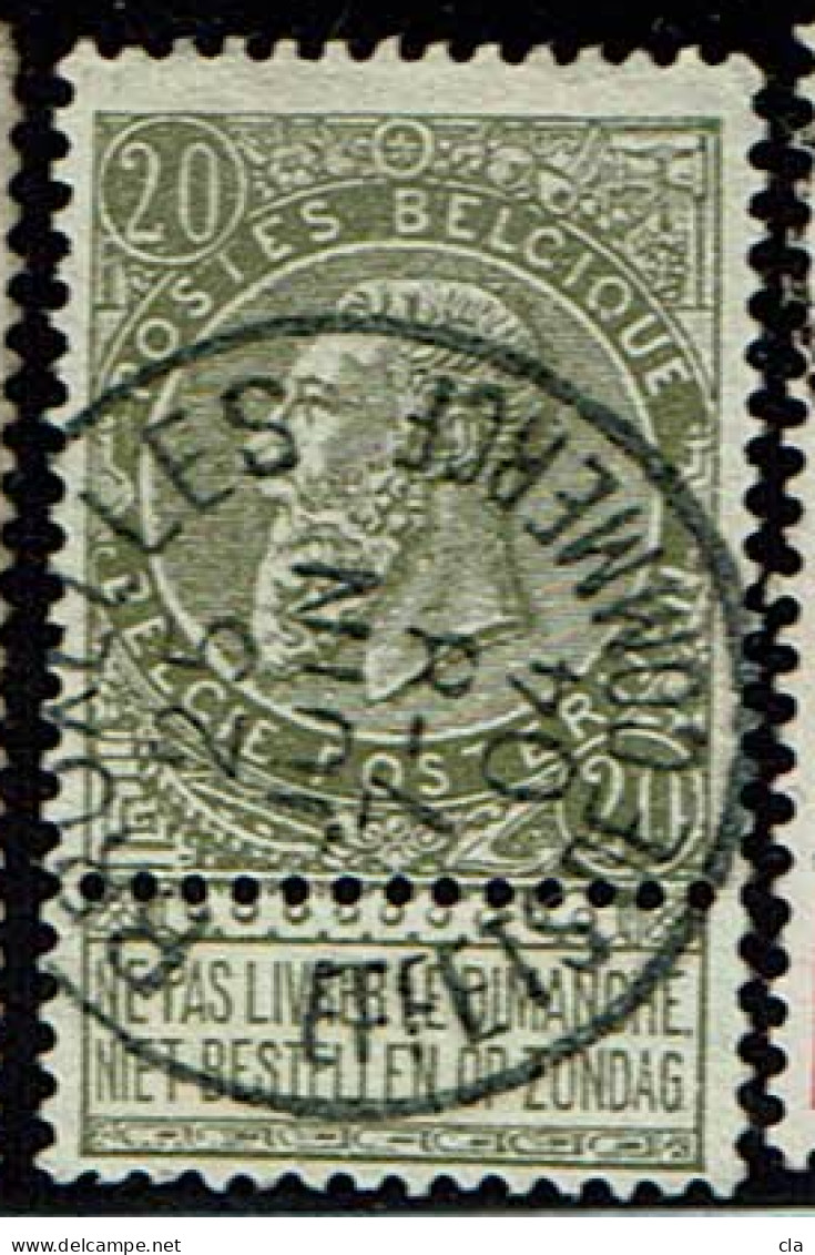 59 Obl  BXL (Effet De Commerce) - 1893-1900 Fine Barbe