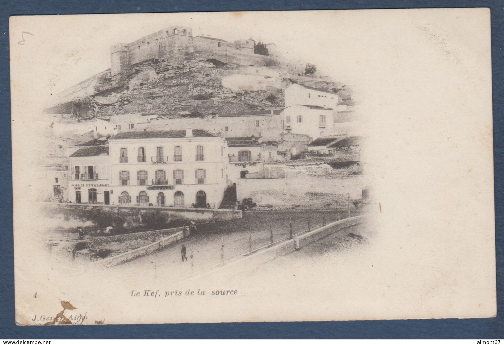 Carte Avec Cachet  LE  KEF REGENCE DE TUNIS  1903 - Cartas & Documentos