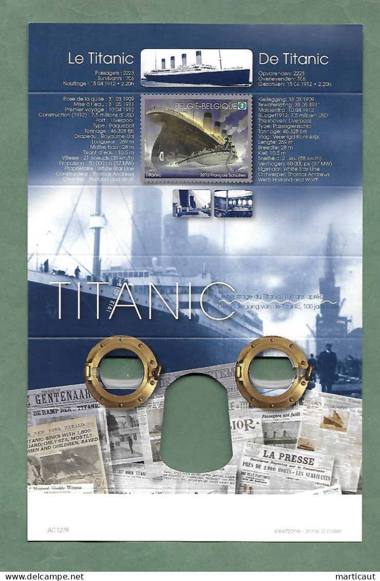 BL 200 XX ( Oblitération Titanic) + Lunettes 3D - Année 2012 - 2002-… (€)