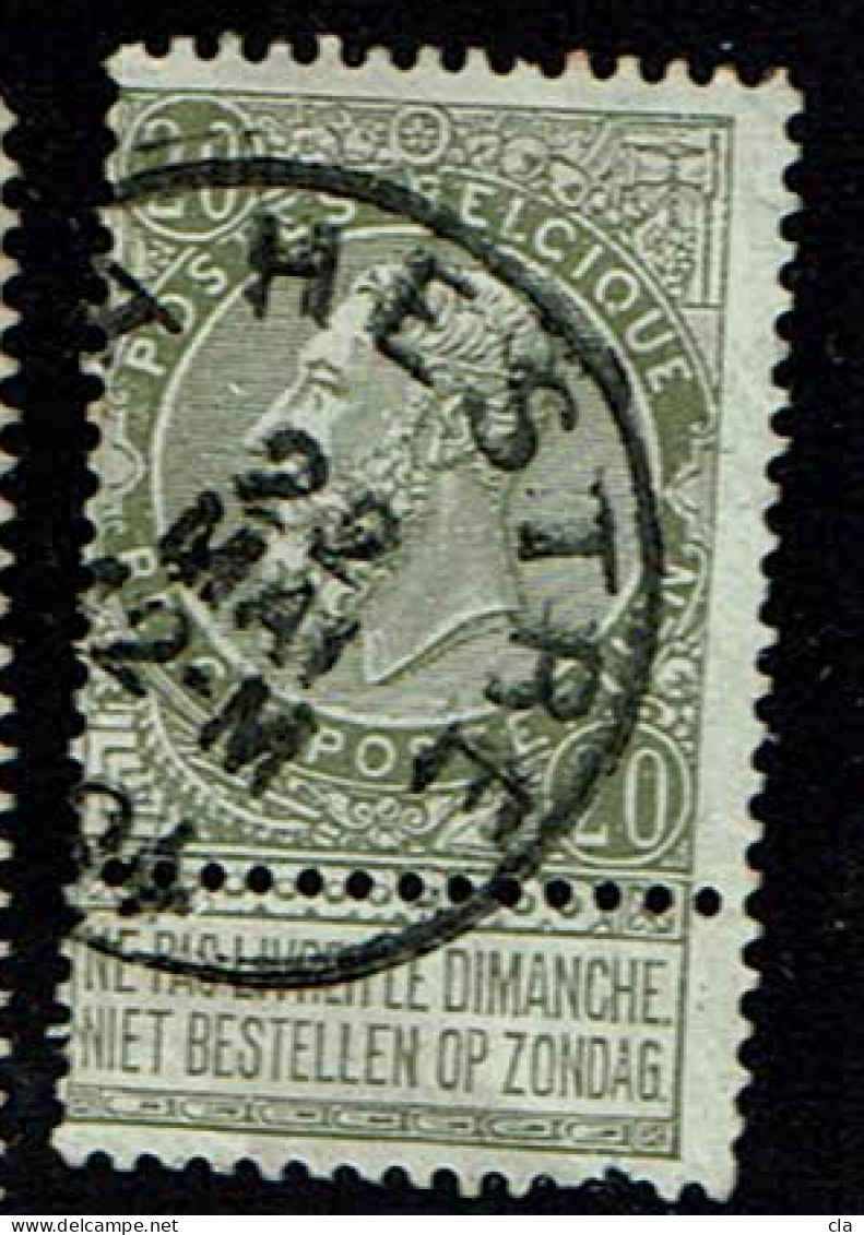 59 Obl  La Hestre  + 4  Dent! - 1893-1900 Fijne Baard