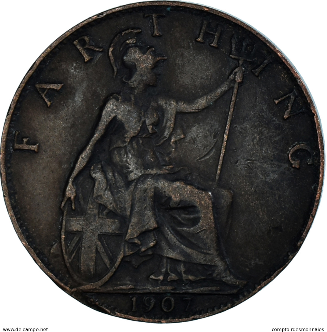 Monnaie, Grande-Bretagne, Farthing, 1907 - B. 1 Farthing