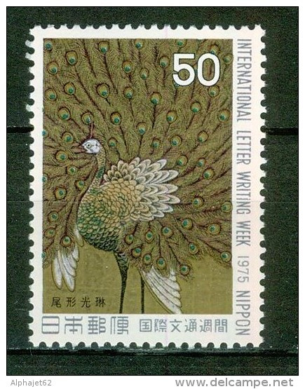 Semaine Internationale De La Lettre écrite - JAPON - Dessin, "Paon" Par Korin Ogata - N° 1171 ** - 1975 - Unused Stamps