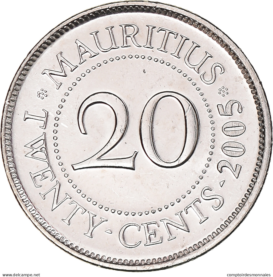 Monnaie, Maurice, 20 Cents, 2005 - Mauricio