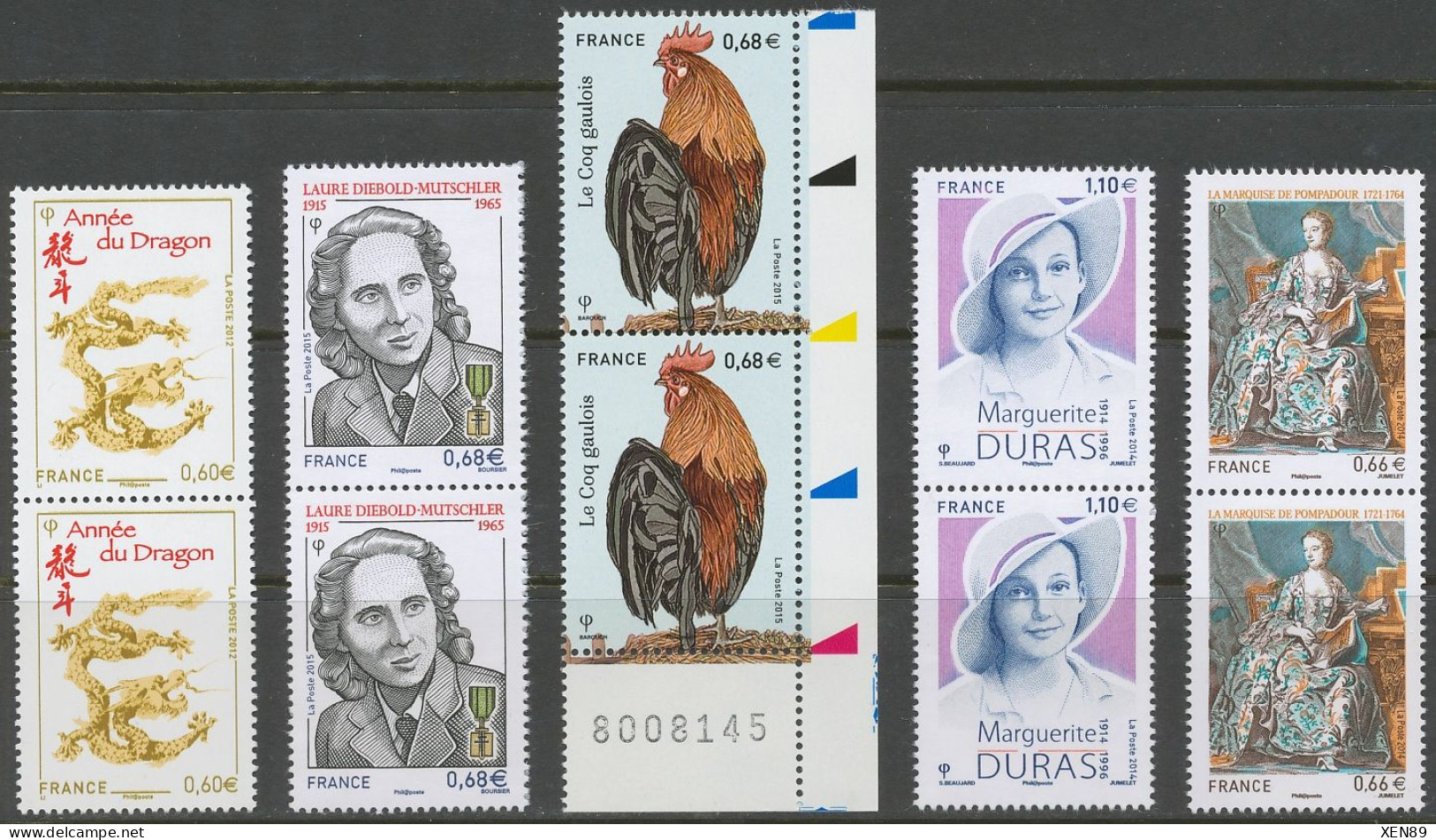 2012 A 2015 - Paires De Timbres Verticales Et Horizontales -- Remise 20 % -- - Collections