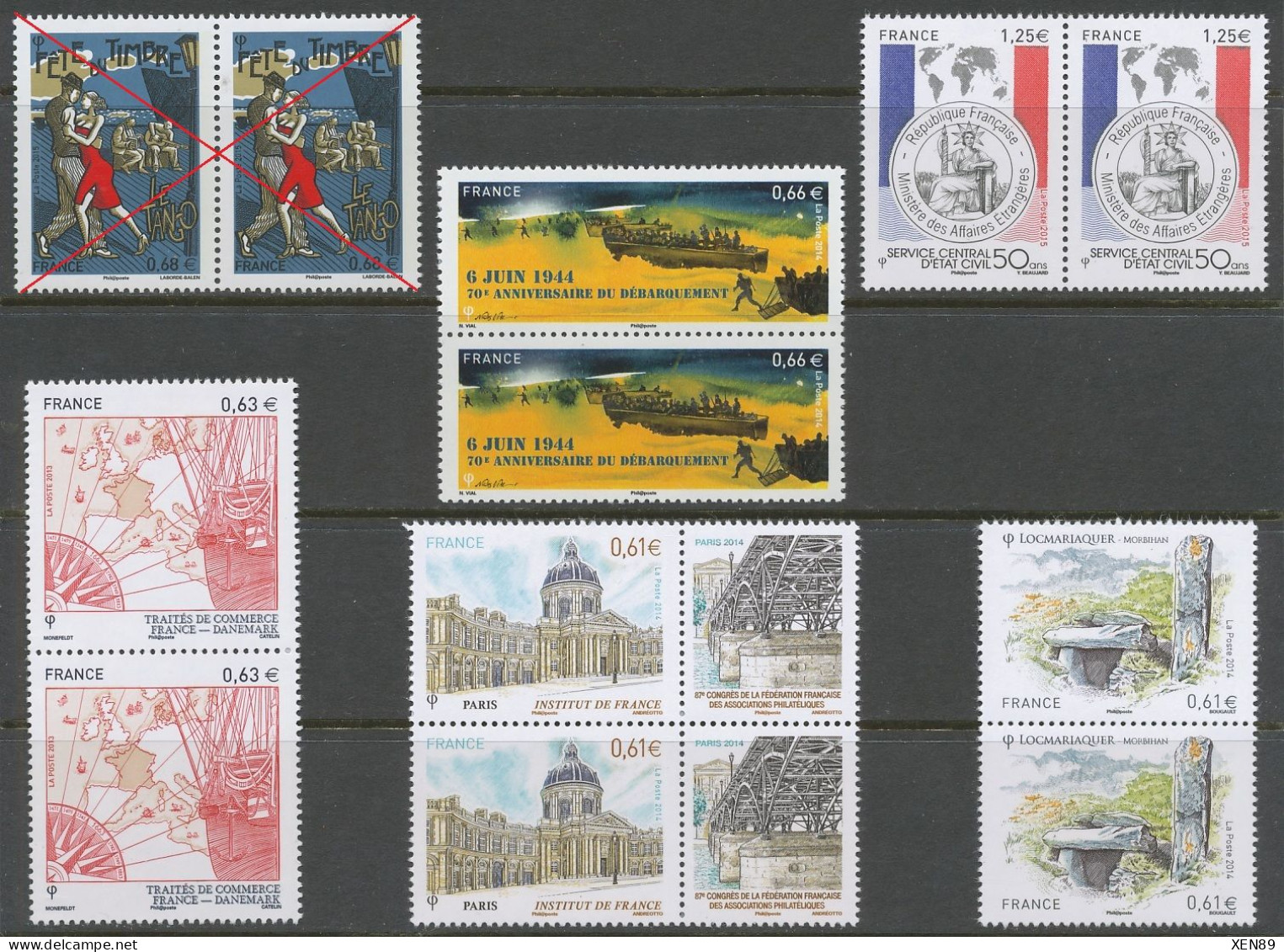 2012 A 2015 - Paires De Timbres Verticales Et Horizontales -- Remise 20 % -- - Colecciones Completas