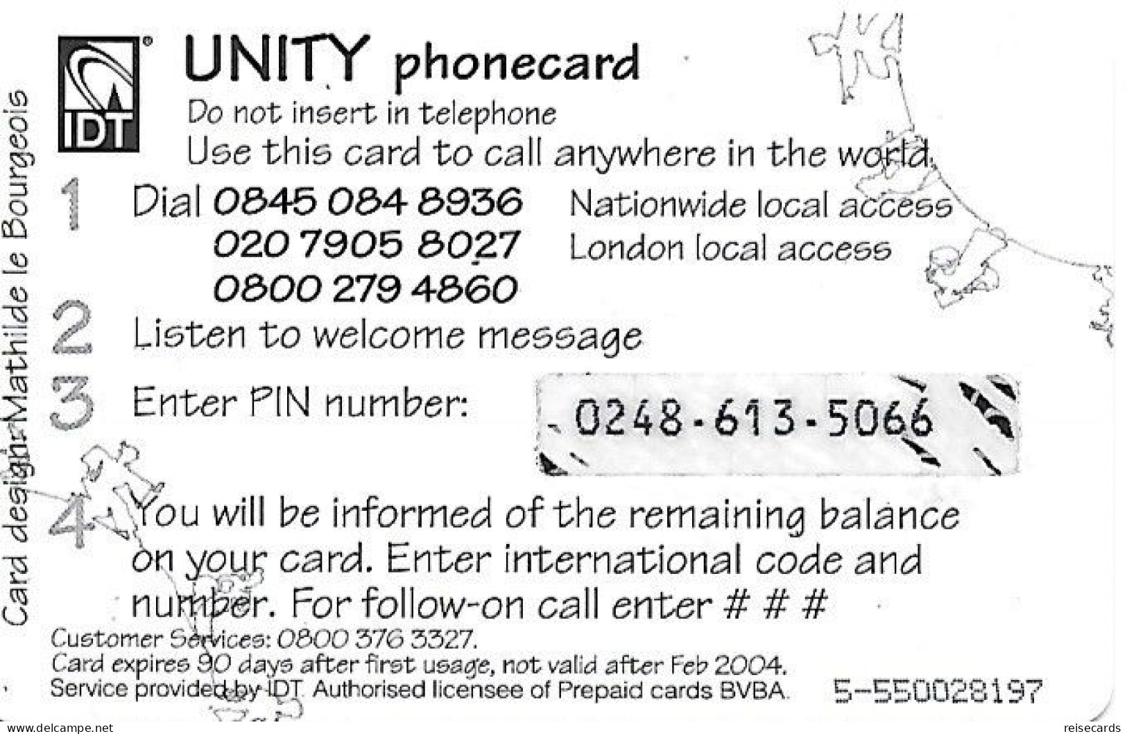 Great Britain: Prepaid IDT - Unity 02.04 - Andere & Zonder Classificatie