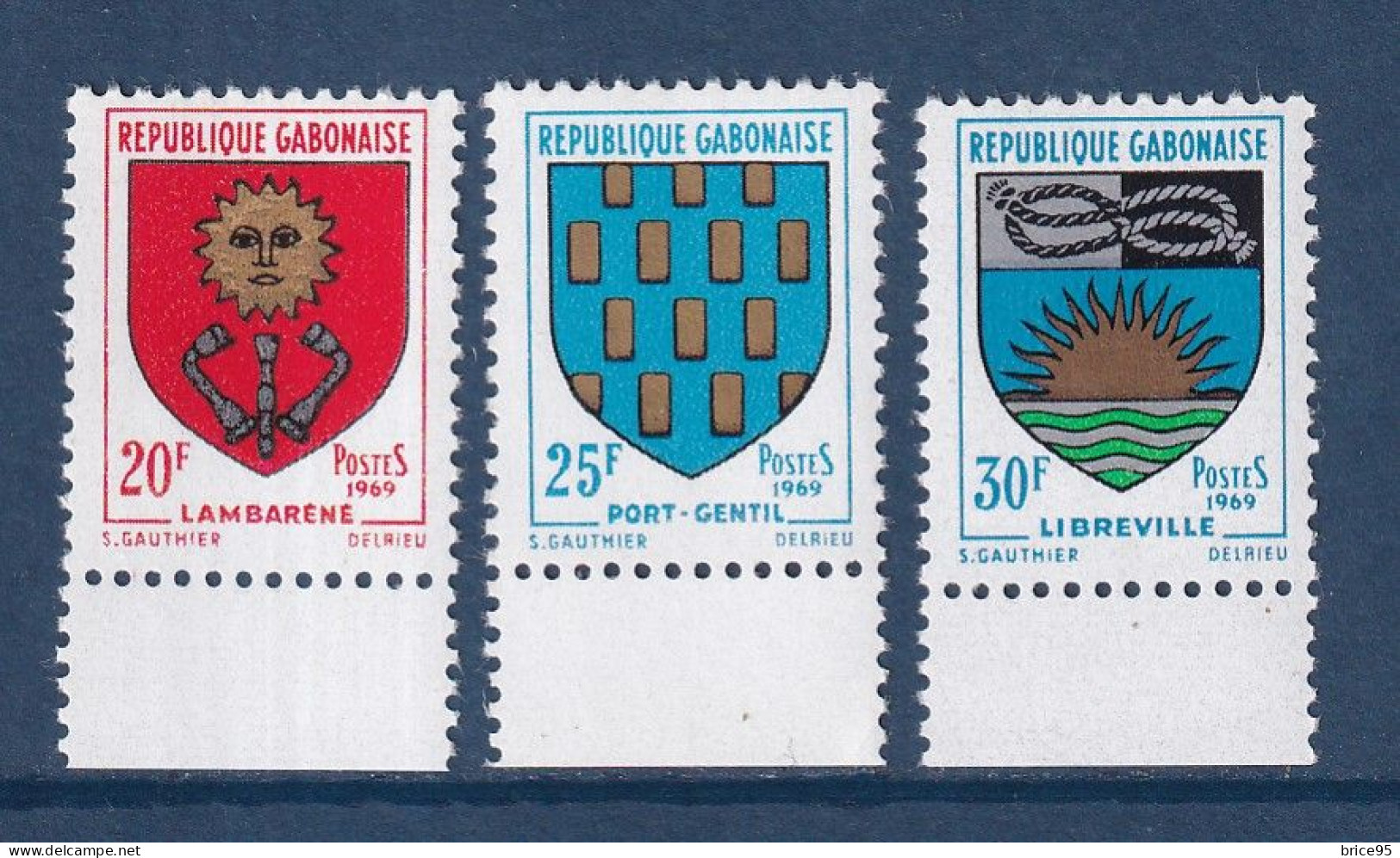 Gabon - YT N° 252 à 254 ** - Neuf Sans Charnière - 1969 - Gabun (1960-...)