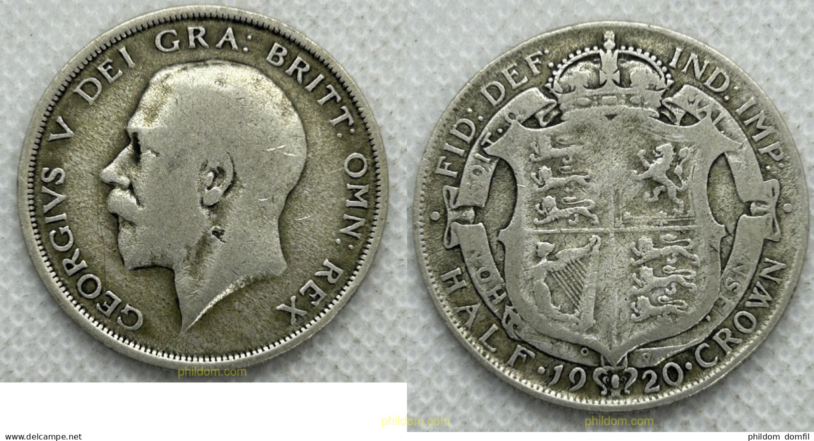 3670 GRAN BRETAÑA 1920 REINO UNIDO ½ CORONA, 1920 - Other & Unclassified