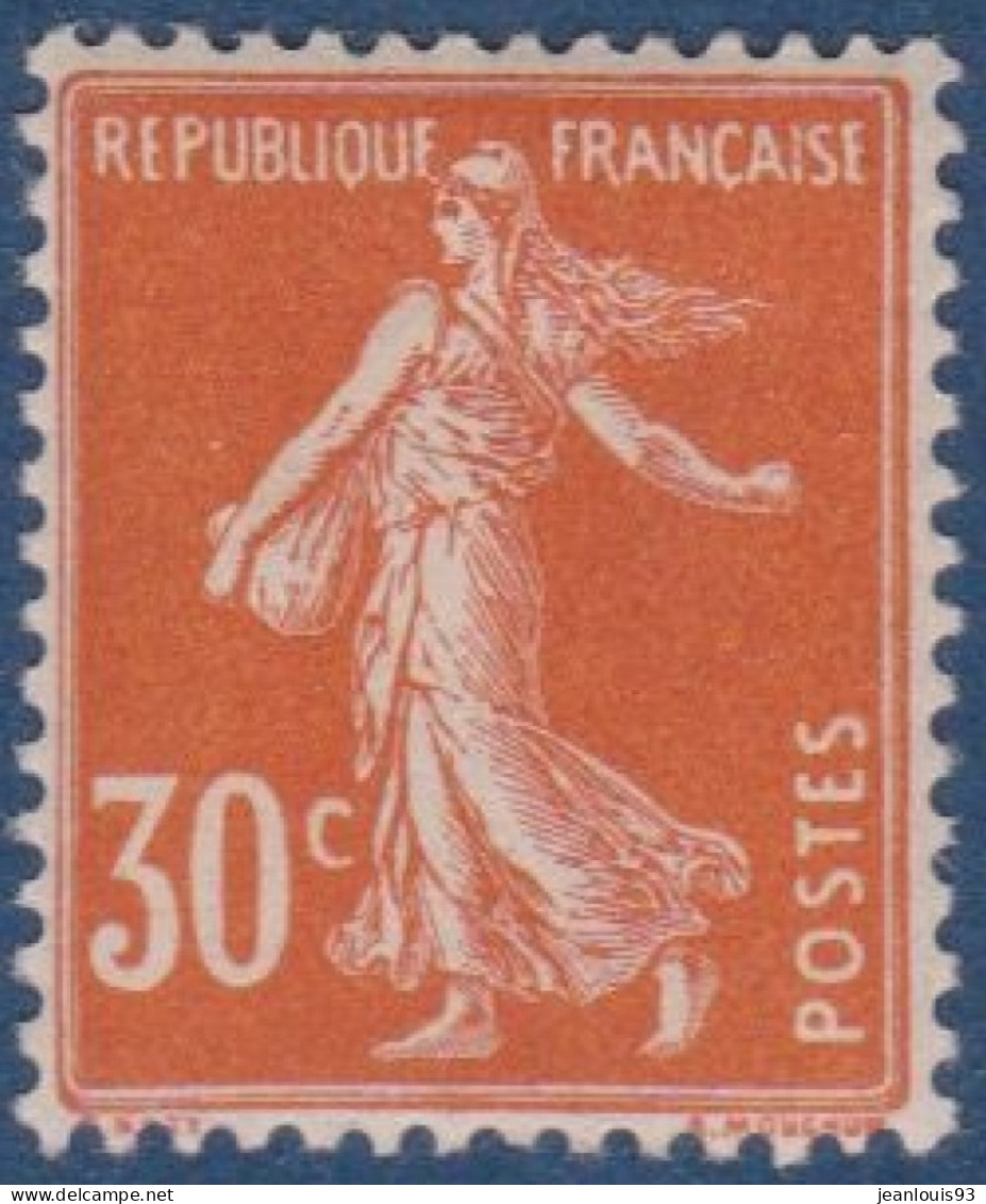 FRANCE - 141  SEMEUSE 30C ORANGE NEUF AVEC CHARNIERE PROPRE COTE 18 EUR - Unused Stamps