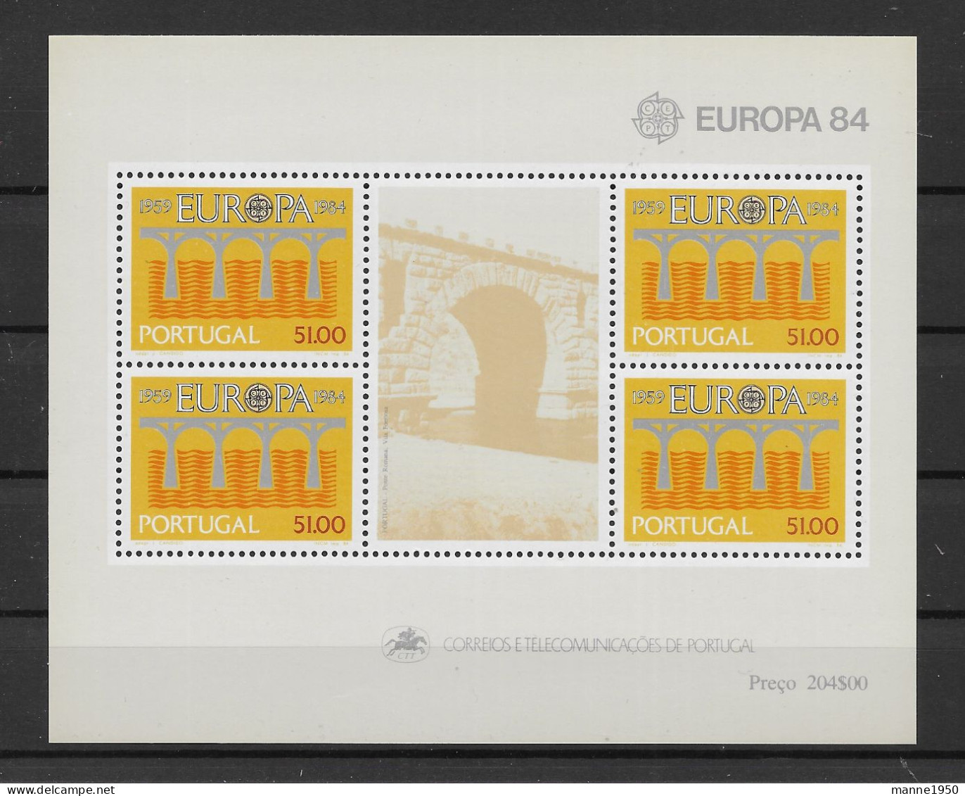 Portugal 1984 Europa/Cept Block 43 Postfrisch - Blocks & Sheetlets