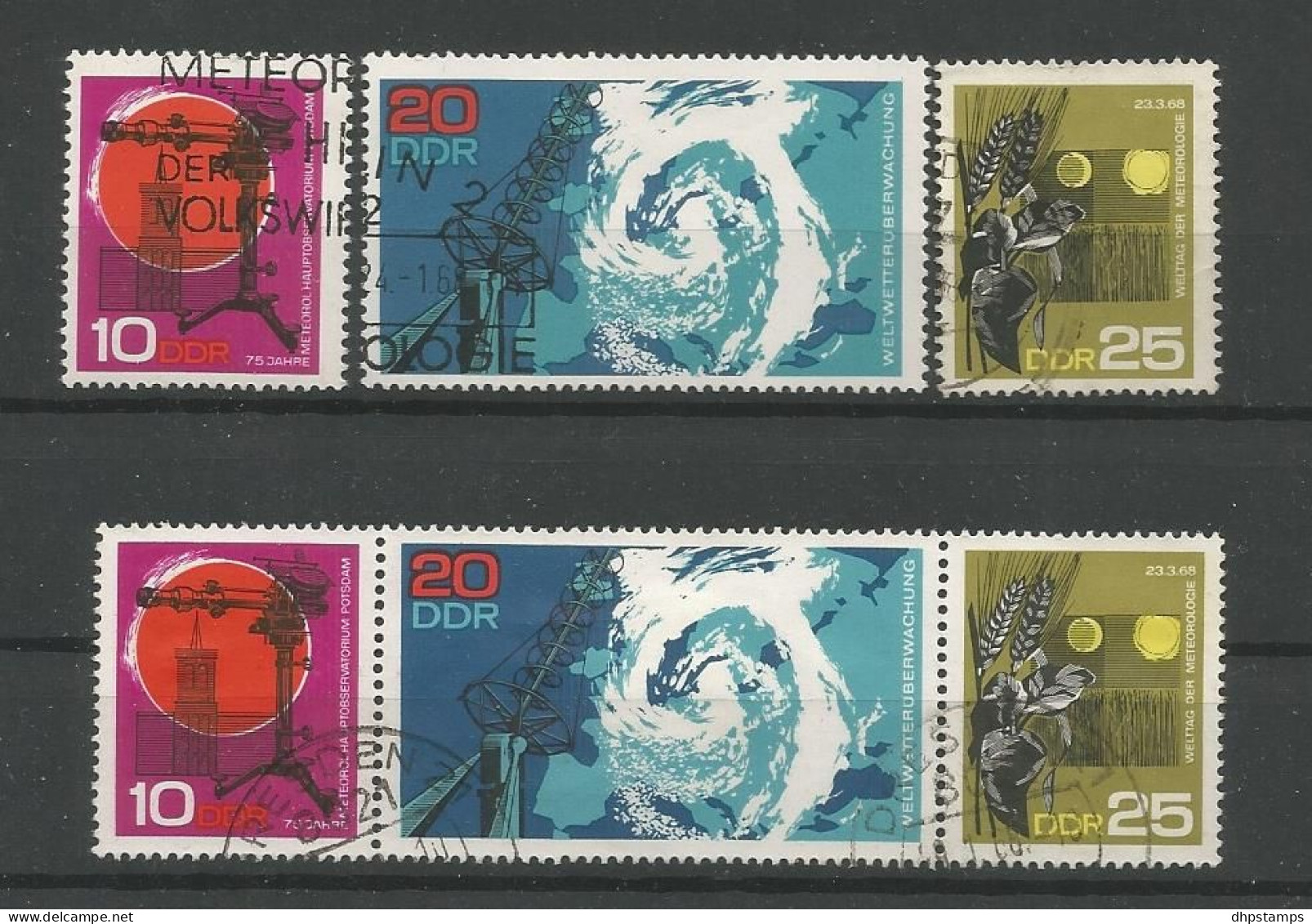 DDR 1968 Postdam Observatory Y.T. 1037/1039+1039a (0) - Used Stamps