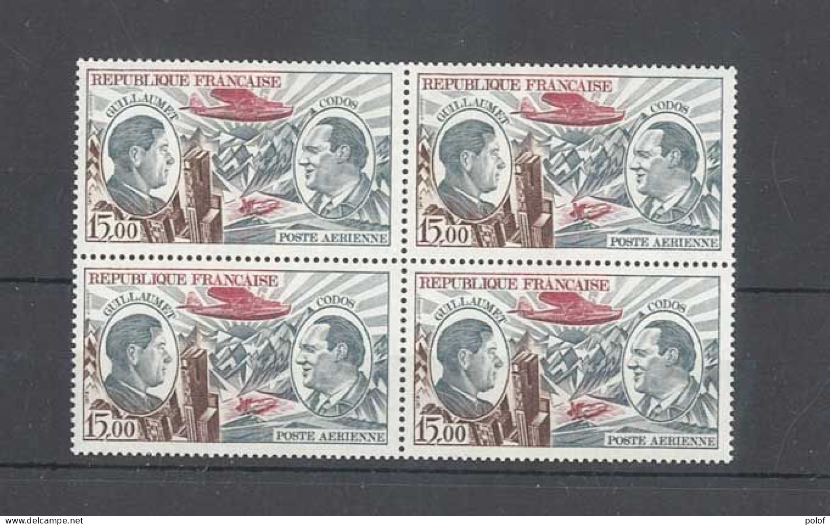 POSTE AERIENNE -  Yvert 48 - Bloc De 4 Timbres (Guillomet Et Codos)  - 15 F. Neuf Sans Trace De Charnière- - 1960-.... Nuevos