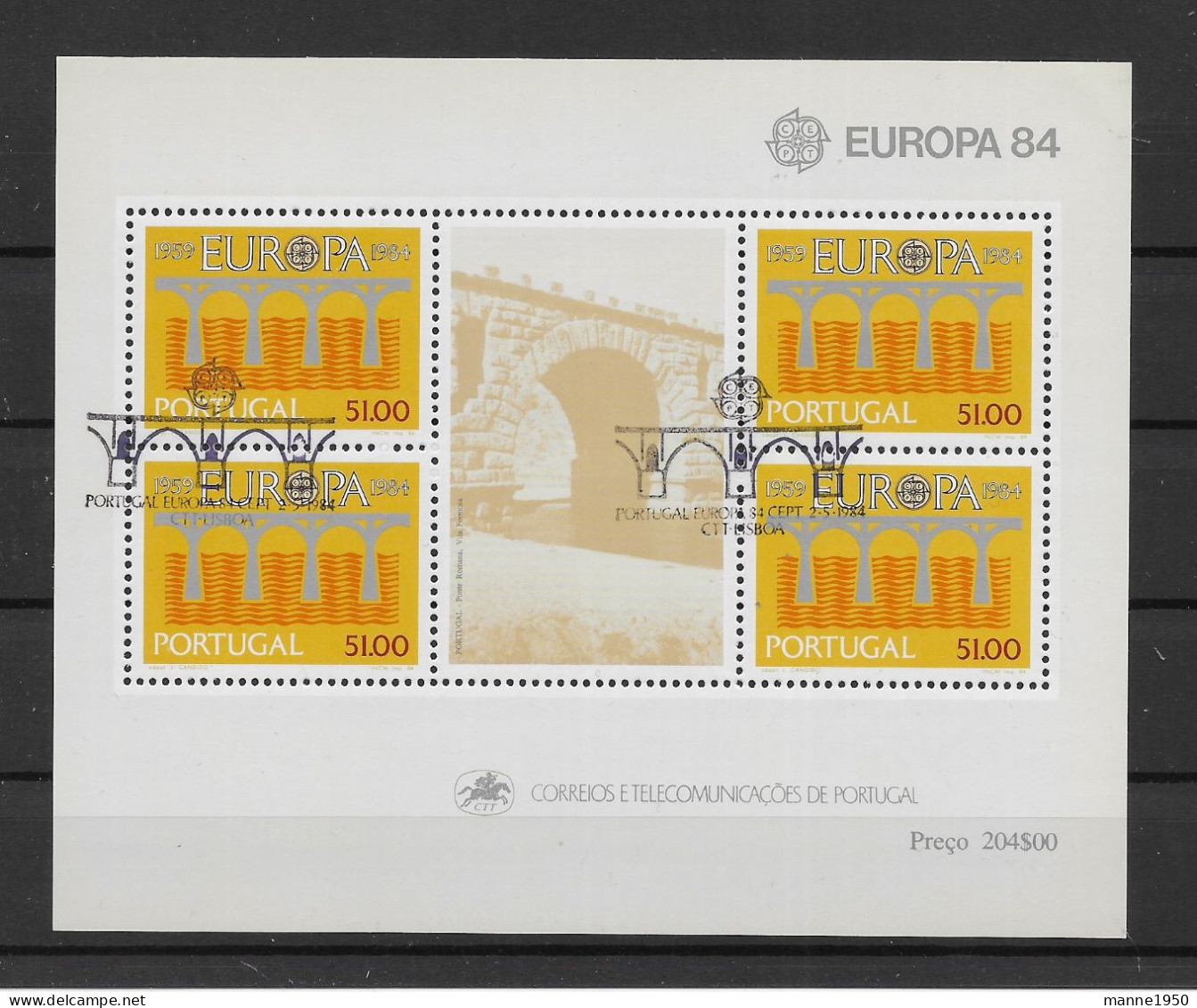 Portugal 1984 Europa/Cept Block 43 Gestempelt - Blokken & Velletjes