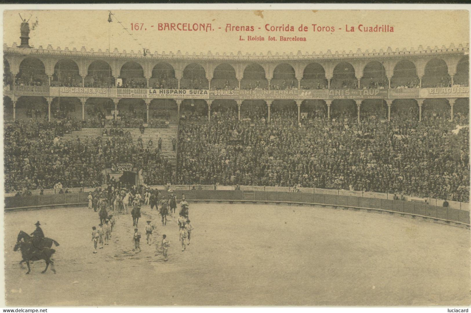 BARCELONA -ARENAS CORRIDA DE TOROS -LA CUADRILLA 1923 - Barcelona