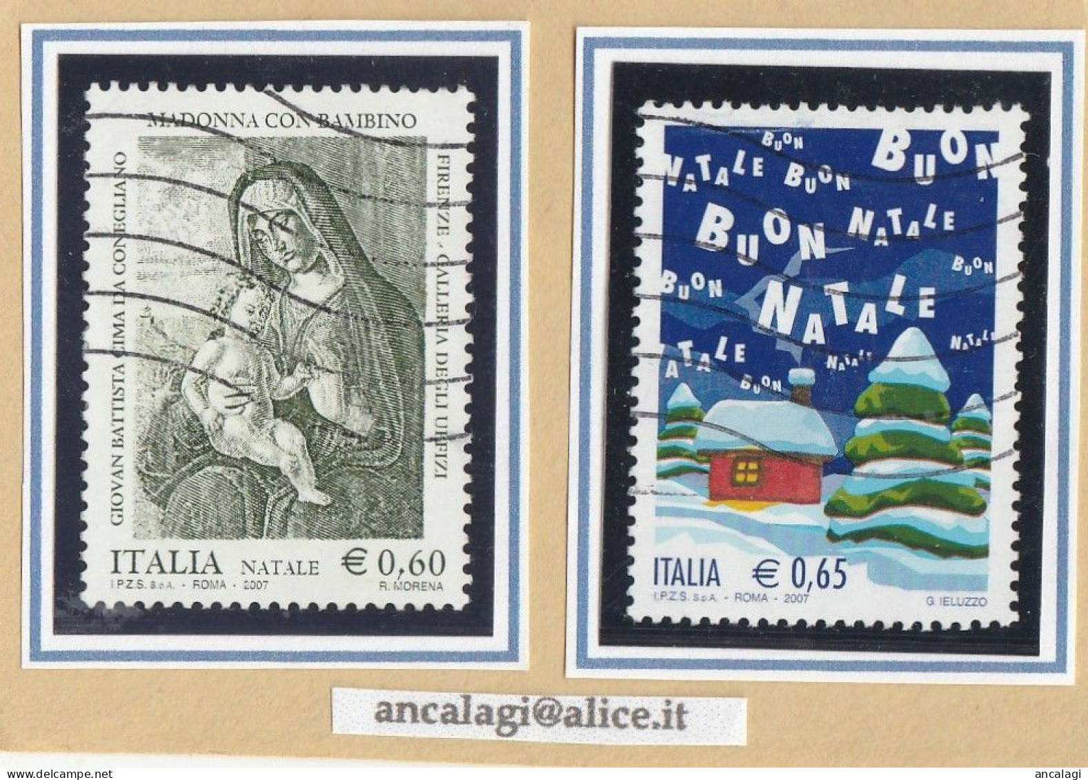 USATI ITALIA 2007 - Ref.1078 "NATALE" Serie Di 2 Val. - - 2001-10: Gebraucht