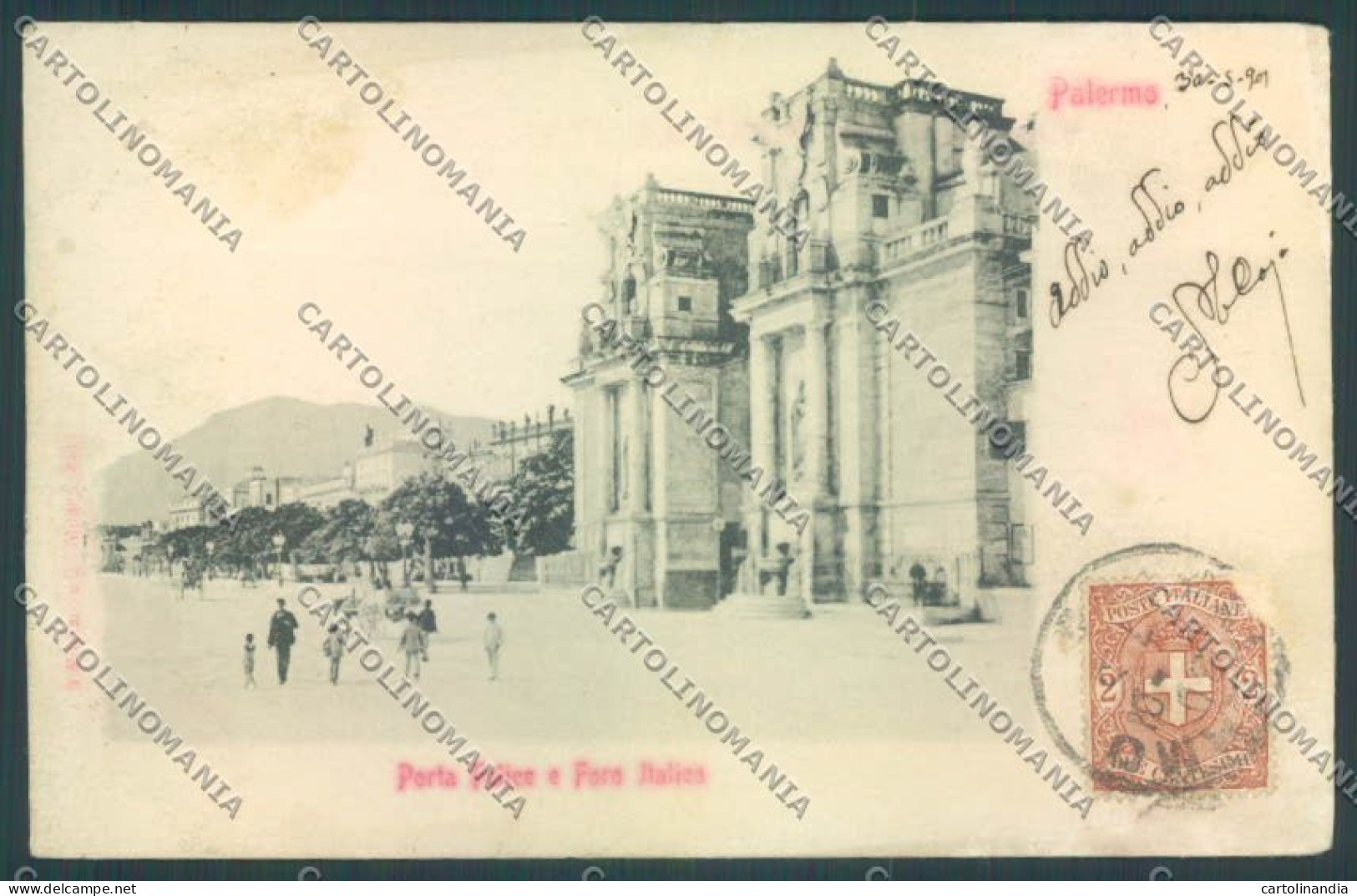 Palermo Città Porta Felice SCOLLATA Cartolina ZT7986 - Palermo