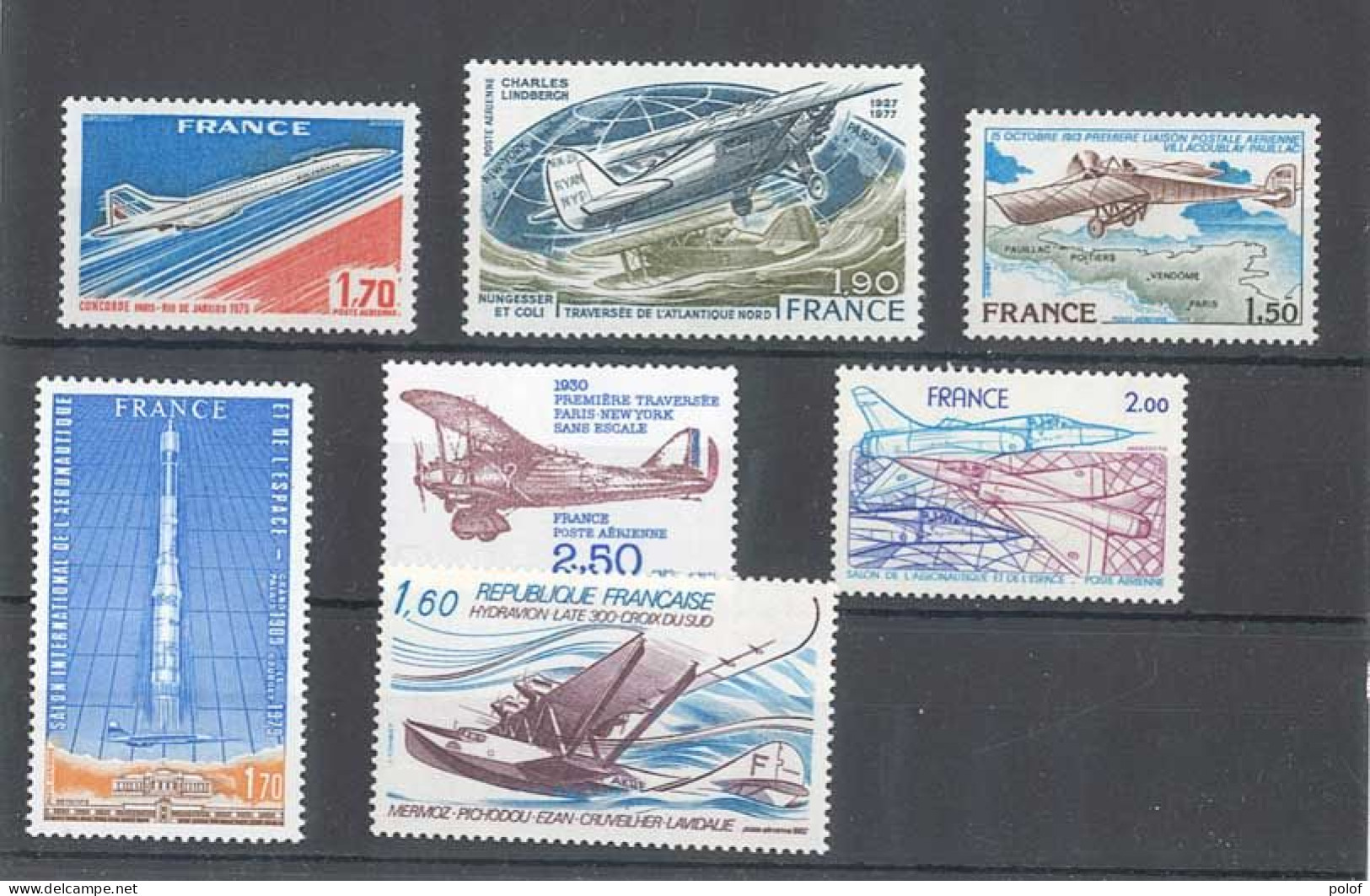 POSTE AERIENNE -  Lot De 7 Timbres Yvert 49, 50, 51, 52, 53, 54, 56 . Neufs Sans Trace De Charnière- - 1960-.... Postfris