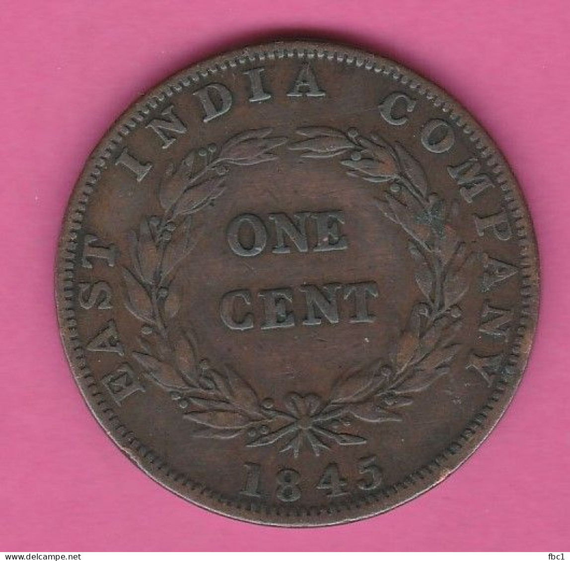 Inde Britannique - East India Company - One Cent 1845 - Reine Victoria - Colonias