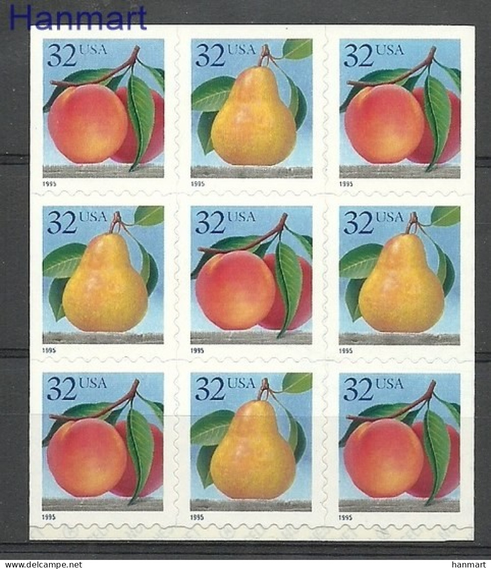 United States Of America 1995 Mi 2603-2606BA,BC,BD MNH  (ZS1 USAneu2603-2606BA,BC,BD) - Fruit