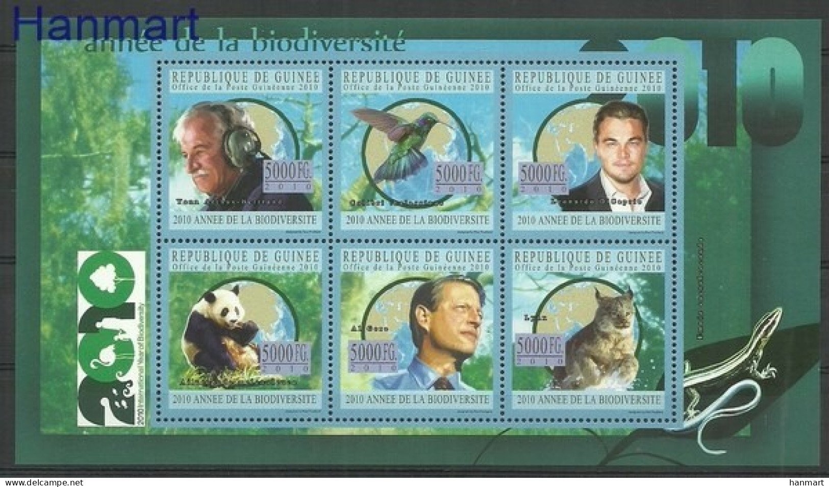 Guinea 2010 Mi 7774-7779 MNH  (ZS5 GURark7774-7779) - Schauspieler