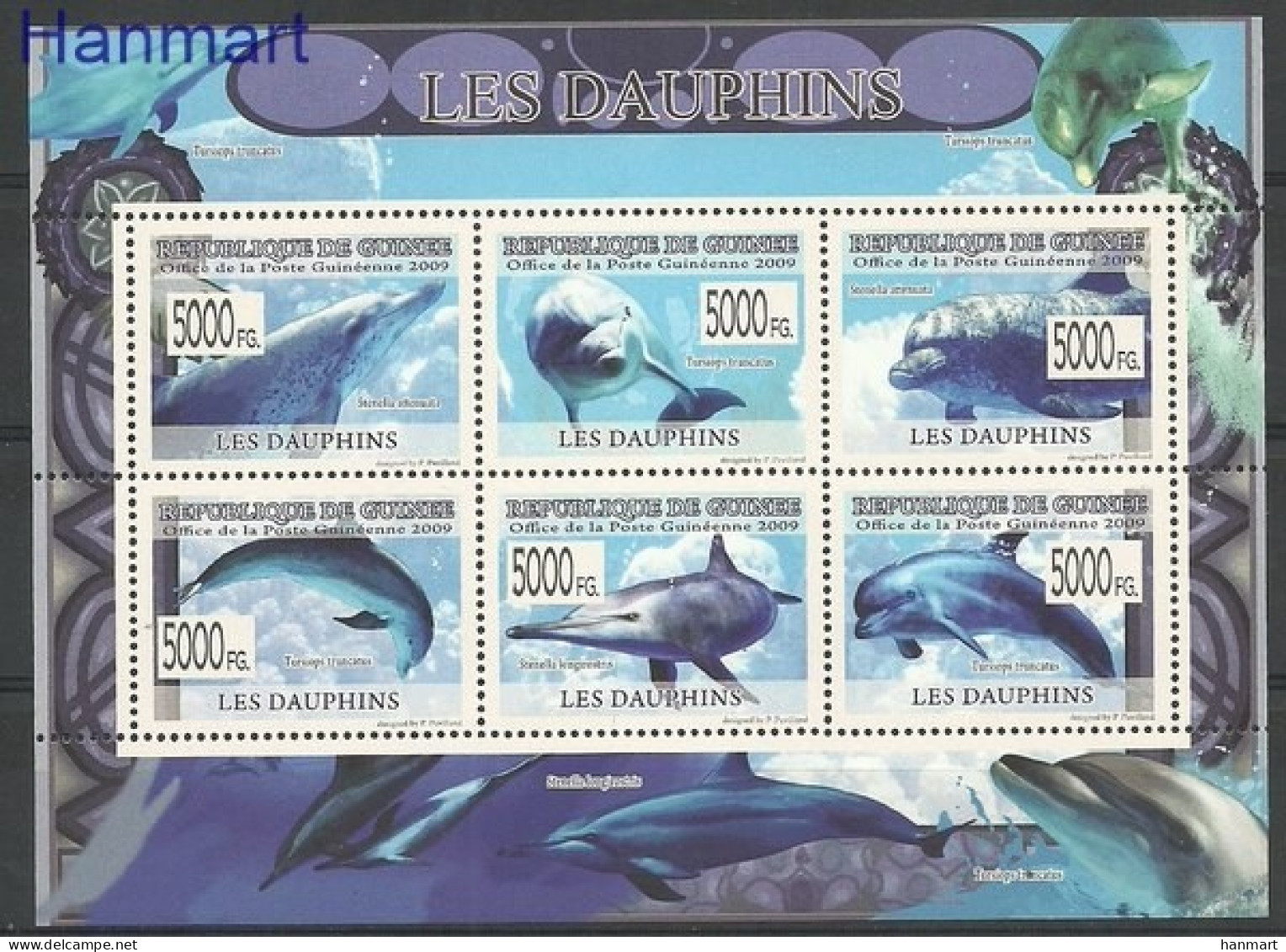 Guinea 2009 Mi 6469-6474 MNH  (ZS5 GURark6469-6474) - Dolphins