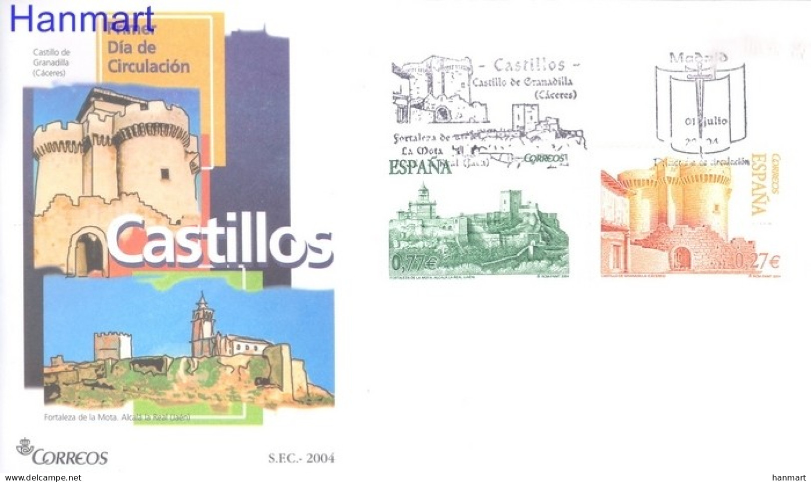Spain 2004 Mi 3971-3972 FDC  (FDC ZE1 SPN3971-3972) - Castillos