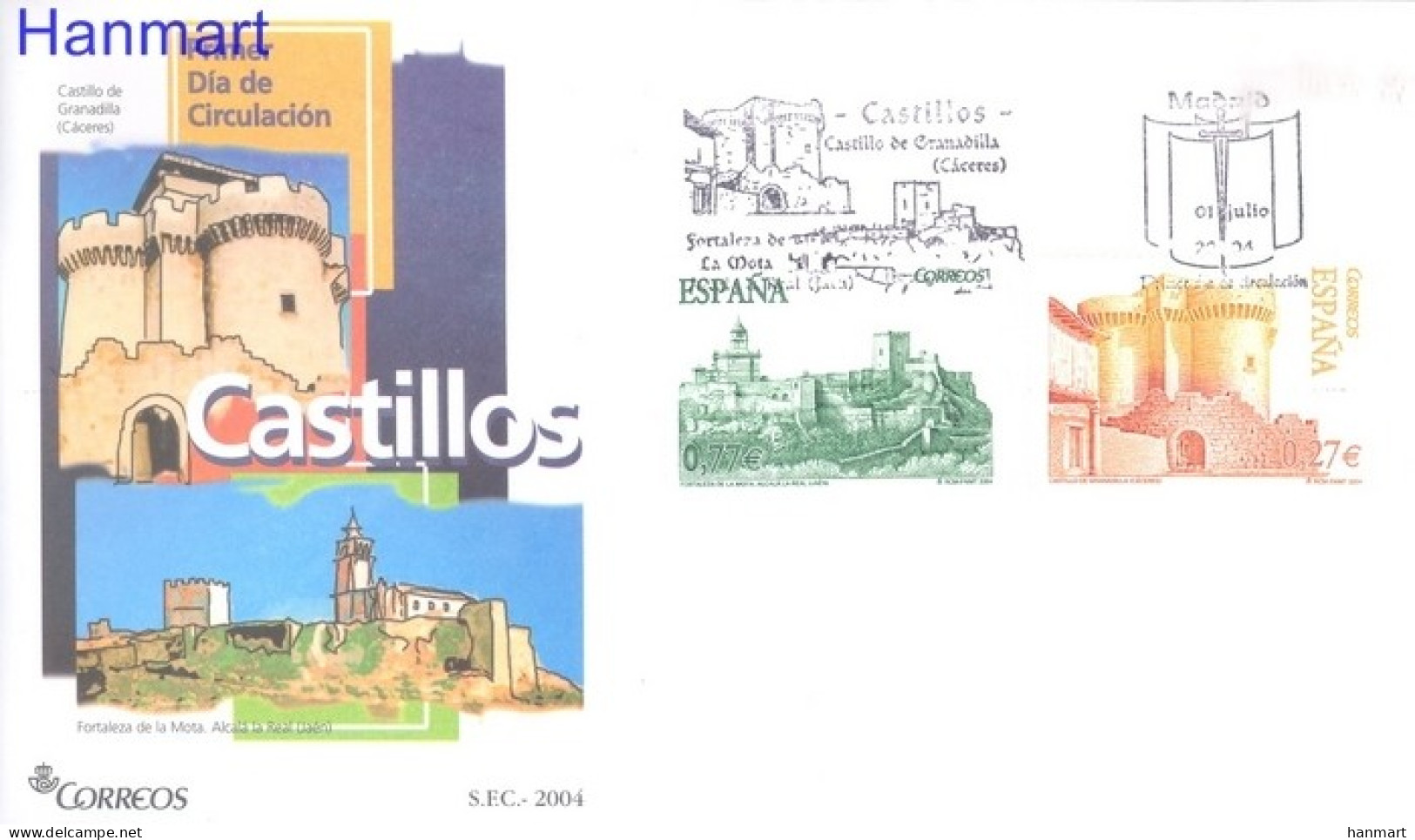 Spain 2004 Mi 3971-3972 FDC  (FDC ZE1 SPN3971-3972) - Schlösser U. Burgen