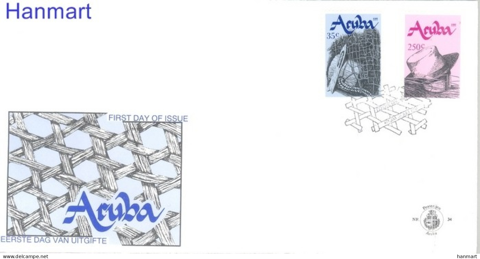 Aruba 1991 Mi 95-96 FDC  (FDC ZS2 ARB95-96b) - Altri