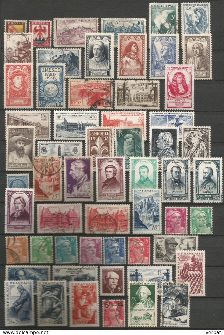 France 1940-1949 PLUS DE 200 Timbres Différents Entre Y&T 470 Et 829  ®®®  DEPART 1 €  ®®® - Used Stamps