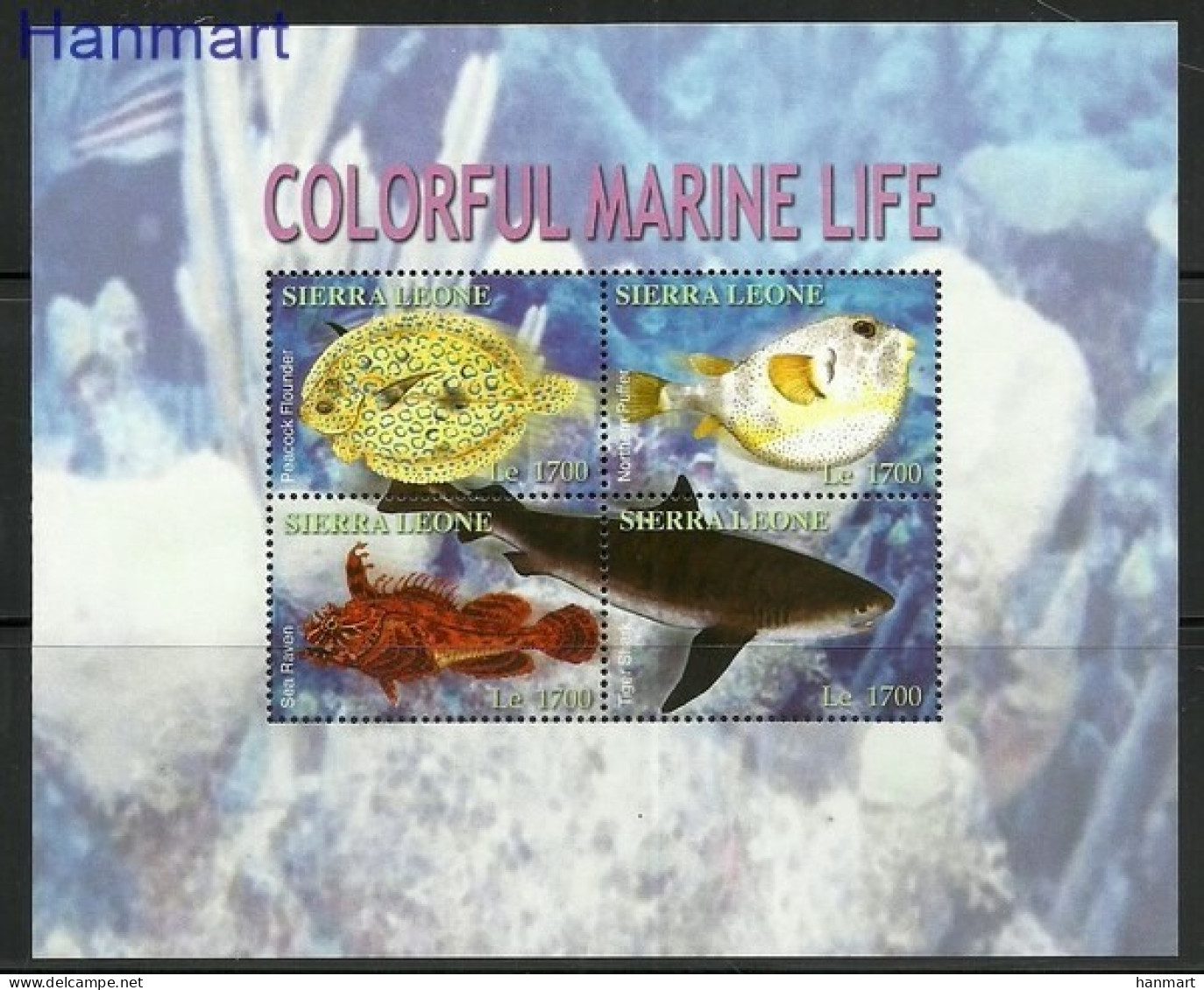 Sierra Leone 2004 Mi 4599-4602 MNH  (ZS5 SRRark4599-4602) - Fishes