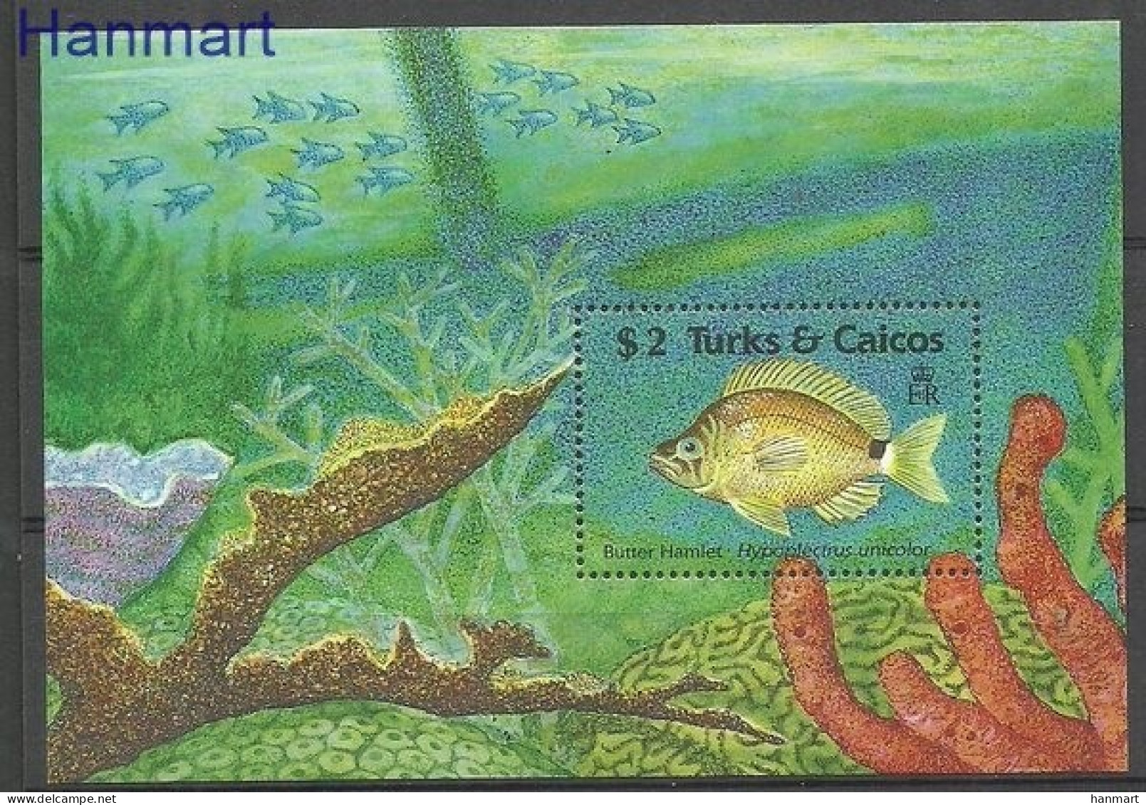 Turks And Caicos Islands 1990 Mi Block 81 MNH  (ZS2 TKIbl81) - Fishes