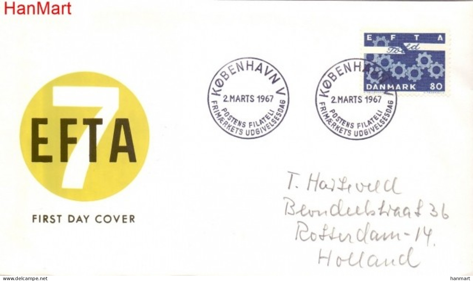 Denmark 1967 Mi 450 FDC  (FDC ZE3 DNM450adr.a) - Usines & Industries